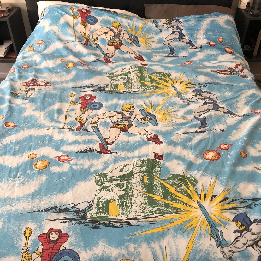 Vintage He Man MOTU Full Bed Sheet 1983